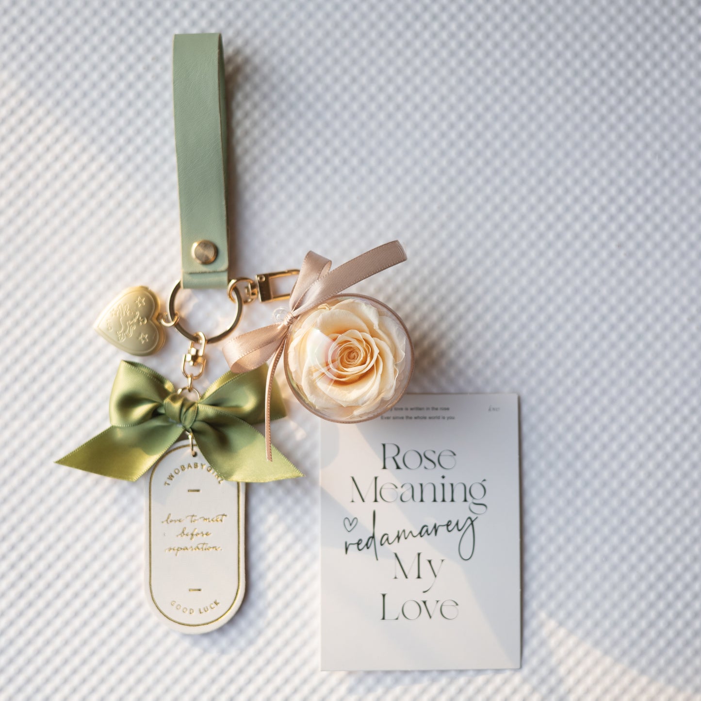 Florvin Preserved Real Rose Keychain